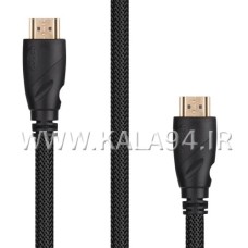 کابل 1.8 متر HDMI مارک ROMBICA سرطلایی / پشتیبانی 5K / جنس کنف و مقاوم / تمام مس واقعی / تک پک شرکتی